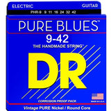 DR Strings Pure Blues PHR-9 Pure Nickel Electric Guitar Strings 9-42
