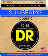 DR Sunbeam Phosphor Bronze Acoustic Guitar Strings RCA-10 Extra Light 10-48