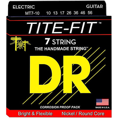 DR Tite-Fit Nickel Plated Electric Guitar Strings MT7-10 7-String Med 10-56