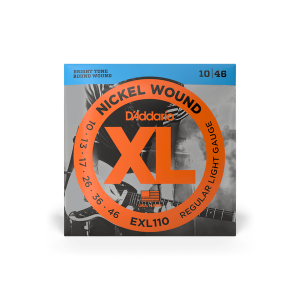 Daddario EXL110 Electric Guitar Strings 10-46 Regular Light, XL Nickel Wound - Royal | Musiqi Alətləri mağazası