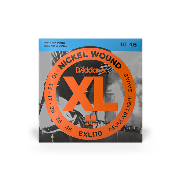 Daddario EXL110 Electric Guitar Strings 10-46 Regular Light, XL Nickel Wound