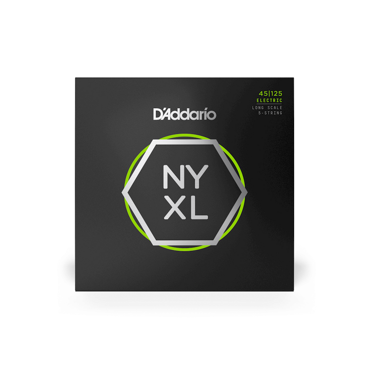 Daddario NYXL45125 45-125 Light Top/Medium Bottom Long Scale 5-String Bass Strings - Royal | Musiqi Alətləri mağazası