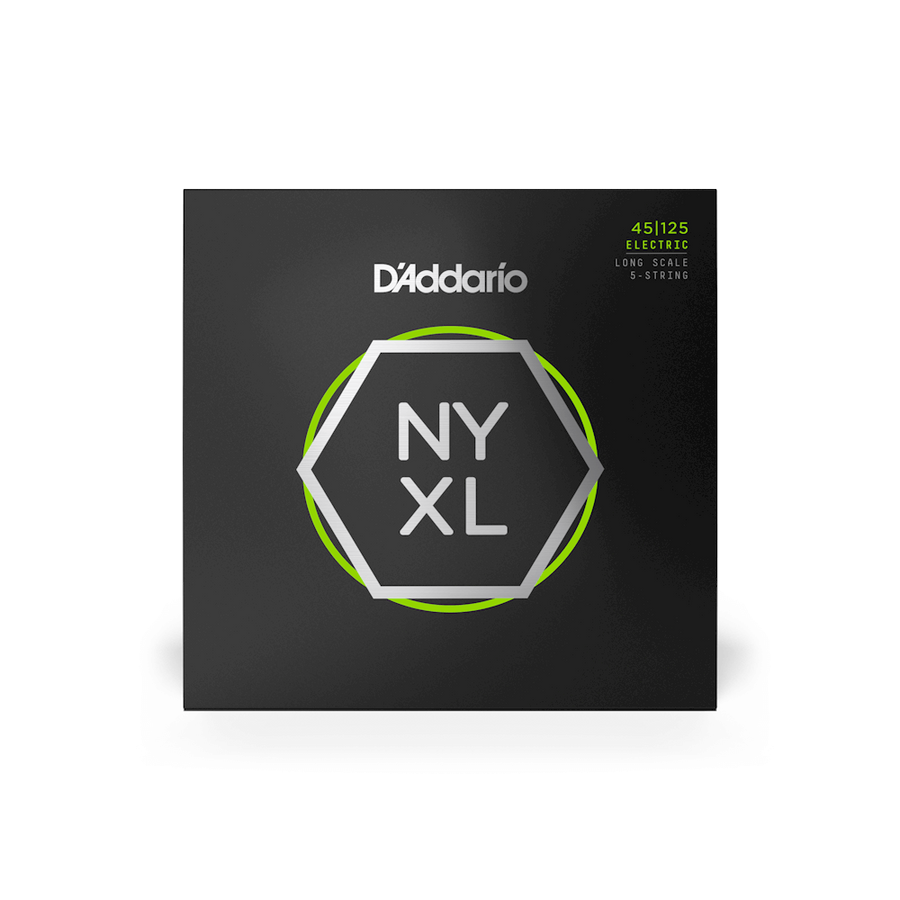 Daddario NYXL45125 45-125 Light Top/Medium Bottom Long Scale 5-String Bass Strings - Royal | Musiqi Alətləri mağazası