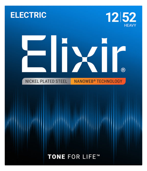 Elixir 12152 Nickel Plated Steel NANOWEB Elektro Gitara Simləri 12–52 Heavy — yeni qablaşdırma