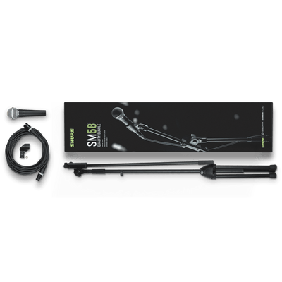 SHURE SM58-KM-SOM bundle with XLR Cable, 6m and K&M mic stand