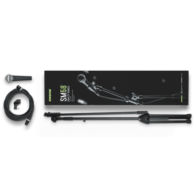 SHURE SM58-KM-SOM bundle with XLR Cable, 6m and K&M mic stand
