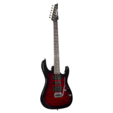 Электрогитара IBANEZ GRX70QA TRB (прозрачный красный берст)