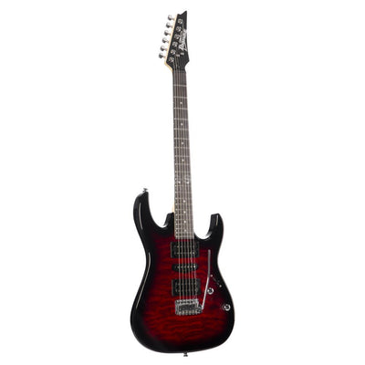 Электрогитара IBANEZ GRX70QA TRB (прозрачный красный берст)