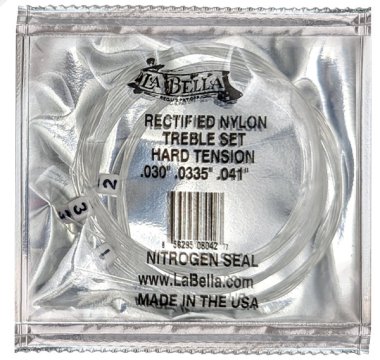 La Bella RN-H Rectified Nylon HT Classical Guitar Strings, Treble Set