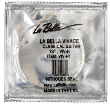 La Bella Vivace Carbon Classical Guitar String HT VIV-H1, .025