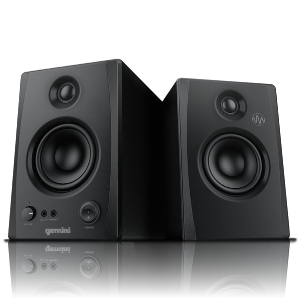 Gemini SMX-3BT 100W Bluetooth Studio Monitor Speakers - Active/Passive Wood