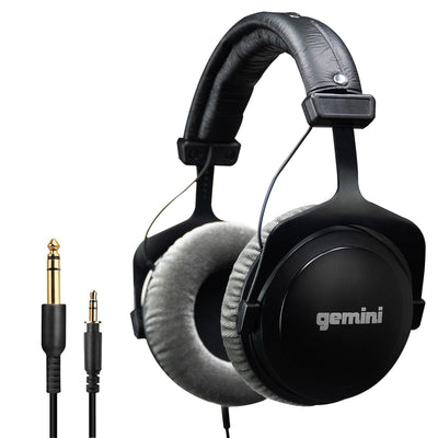 Профессиональные мониторные наушники для диджеев Gemini DJX-1000 с мягкими амбушюрами.