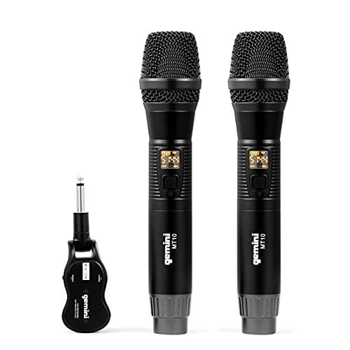 Gemini GMU-M200 UHF Dual Wireless Microphone System - 50m Range