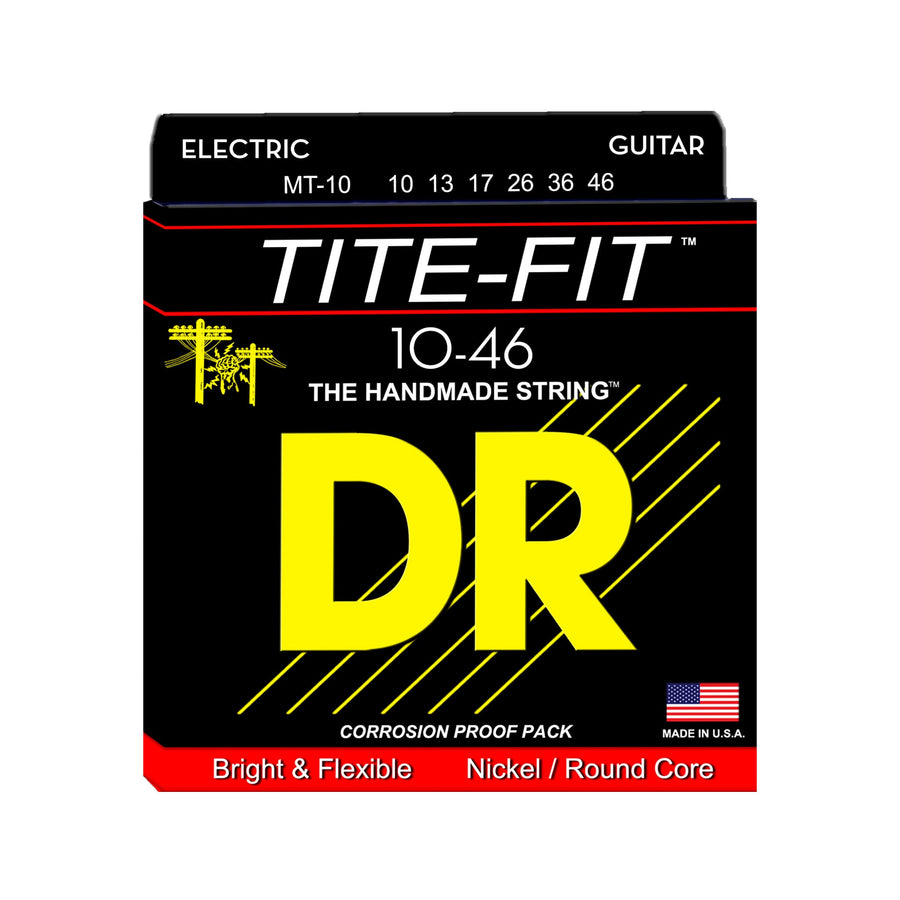 DR Strings MT-10 Tite-Fit Compression Wound Electric Guitar Strings, Medium, 10-46 - Royal | Musiqi Alətləri mağazası