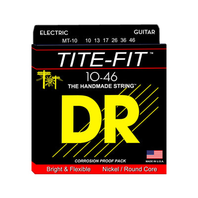 DR Strings MT-10 Tite-Fit Compression Wound Electric Guitar Strings, Medium, 10-46