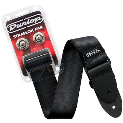 Dunlop SLST001 Straplok Pak with Strap and Dual Design Straplocks