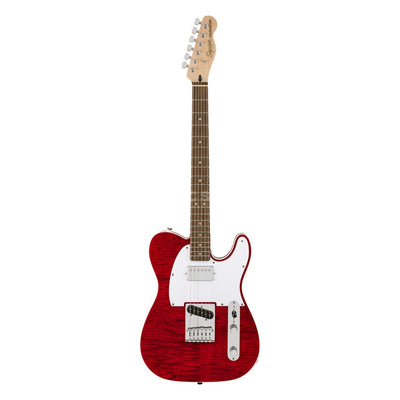 SQUIER Affinity Tele FMT SH, Laurel Fingerb, White Pickguard, Crimson Red Transparent