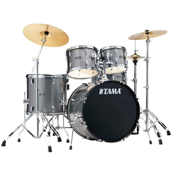 TAMA ST50H6C-CSS Stagestar 5-Piece Drum Kit with 20" Bass Drum, Cymbals and Hardware - Cosmic Silver Sparkle
