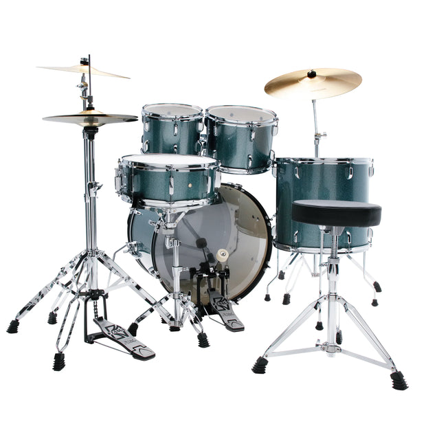 TAMA ST52H6C-SEM Stagestar 5-Piece Drum Kit with 22" Bass Drum, Cymbals and Hardware - Sea Blue Mist