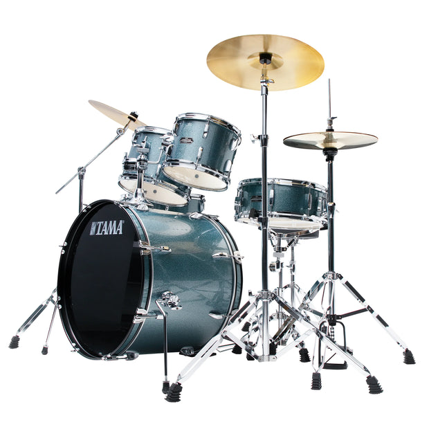 TAMA ST52H6C-SEM Stagestar 5-Piece Drum Kit with 22" Bass Drum, Cymbals and Hardware - Sea Blue Mist