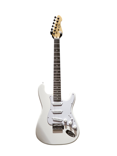 QTE Strat Electric guitar White