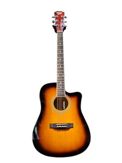 Qte Acoustic Guitar Sunburst
